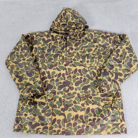 Other - VINTAGE Wetha Guard Academy‎ Broadway Mens XL Green Duck Camo Camouflage PVC